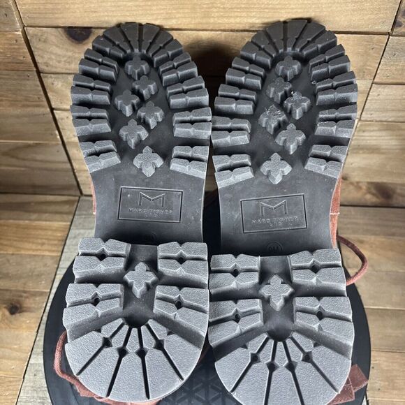 Marc Fisher Womens Size 9 LTD Izzie Maroon Brown Suede Shearling Ankle Boots NEW - Picture 9 of 10